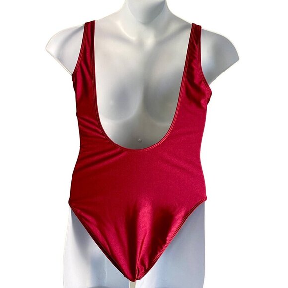 Dixperfect Malibu Retro Inspired High Cut Low Back One Piece Swimsuit XL NEW - Picture 6 of 11